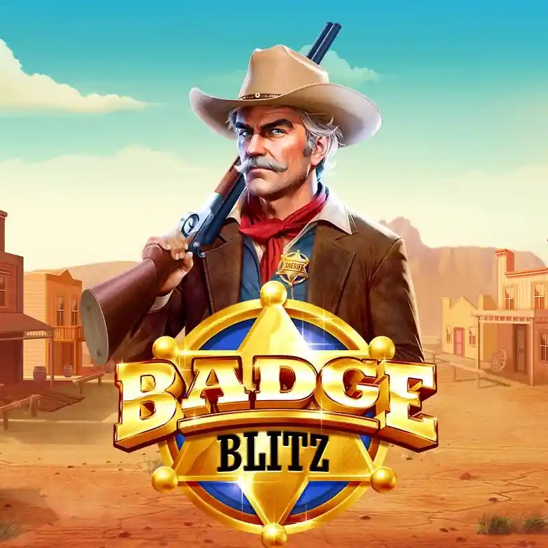 Badge Blitz online game logo by Pragmatic Play on allysspins.com
