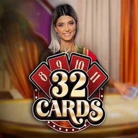 32 Cards online game logo by Ezugi on allysspins.com