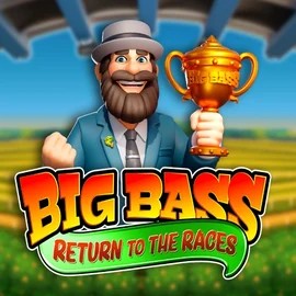 Big Bass Return to the Races slot logo by Pragmatic Play at AllySpin Casino