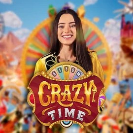 Official Live Casino logo: Crazy Time by Evolution at AllySpin Casino