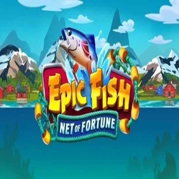 Epic Fish Net of Fortune online game logo by Quickspin on allysspins.com