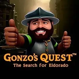 Official Slots logo: Gonzo's Quest by NetEnt at AllySpin Casino