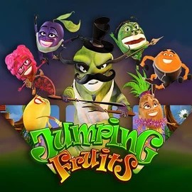 Jumping Fruits online game logo by Wazdan on allysspins.com