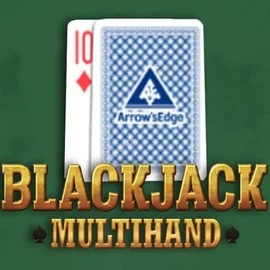 Multihand Blackjack online game logo by Pragmatic Play on allysspins.com