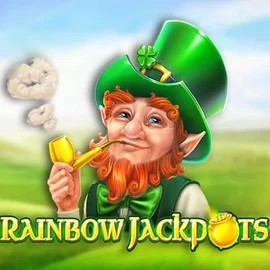 Rainbow Jackpots logo by Red Tiger Gaming at AllySpin Casino