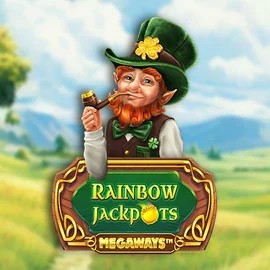 Rainbow Jackpots Megaways by Red Tiger Gaming, showcased at allysspins.com – game logo