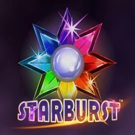 Starburst online game logo by NetEnt on allysspins.com