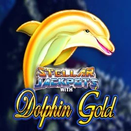 Dolphin Gold with Stellar Jackpots by Lightning Box Game, showcased at allysspins.com – game logo