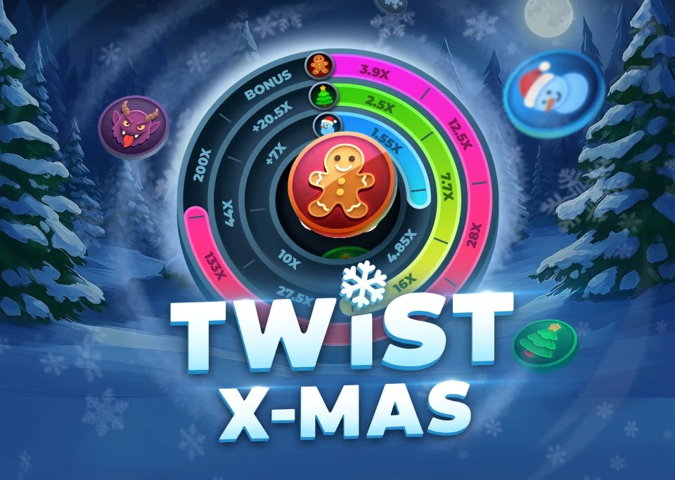 Twist X-mas slot icon by InOut, available at AllySpin Casino